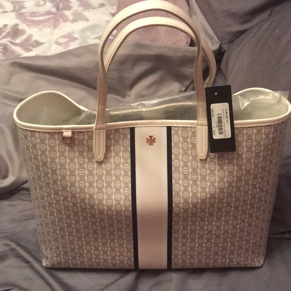 Tory Burch Ivory Gemini Link Tote